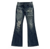 Distressed stud jeans