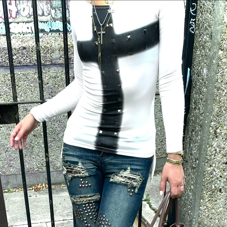 Cross Stud Top