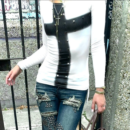 Cross Stud Top