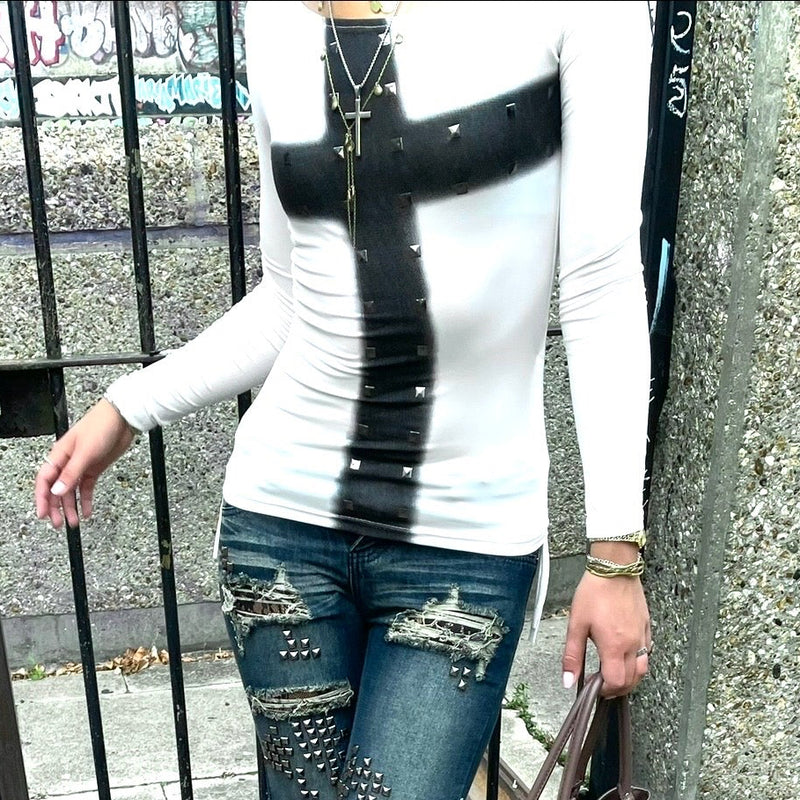 Cross Stud Top