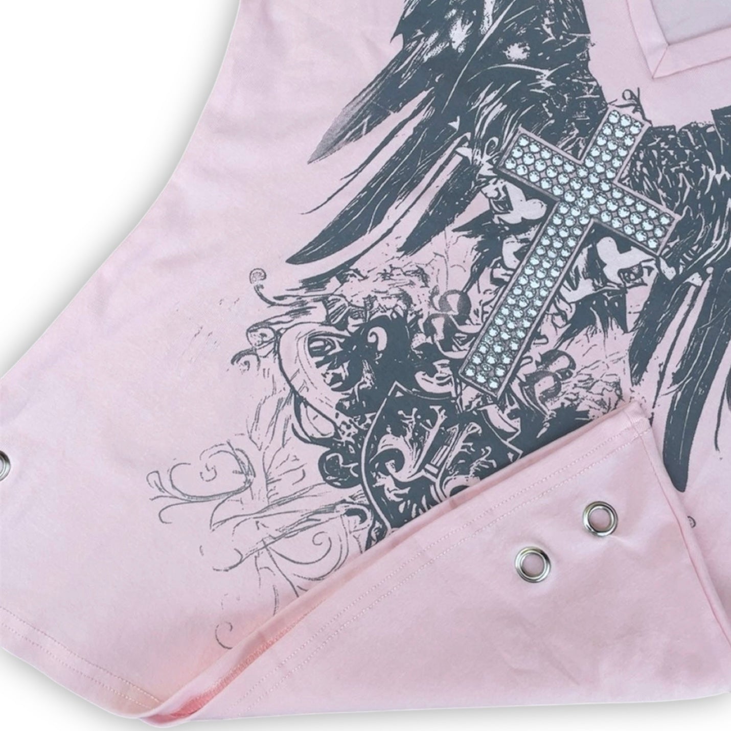 PINK ANG3L CROSS TEE