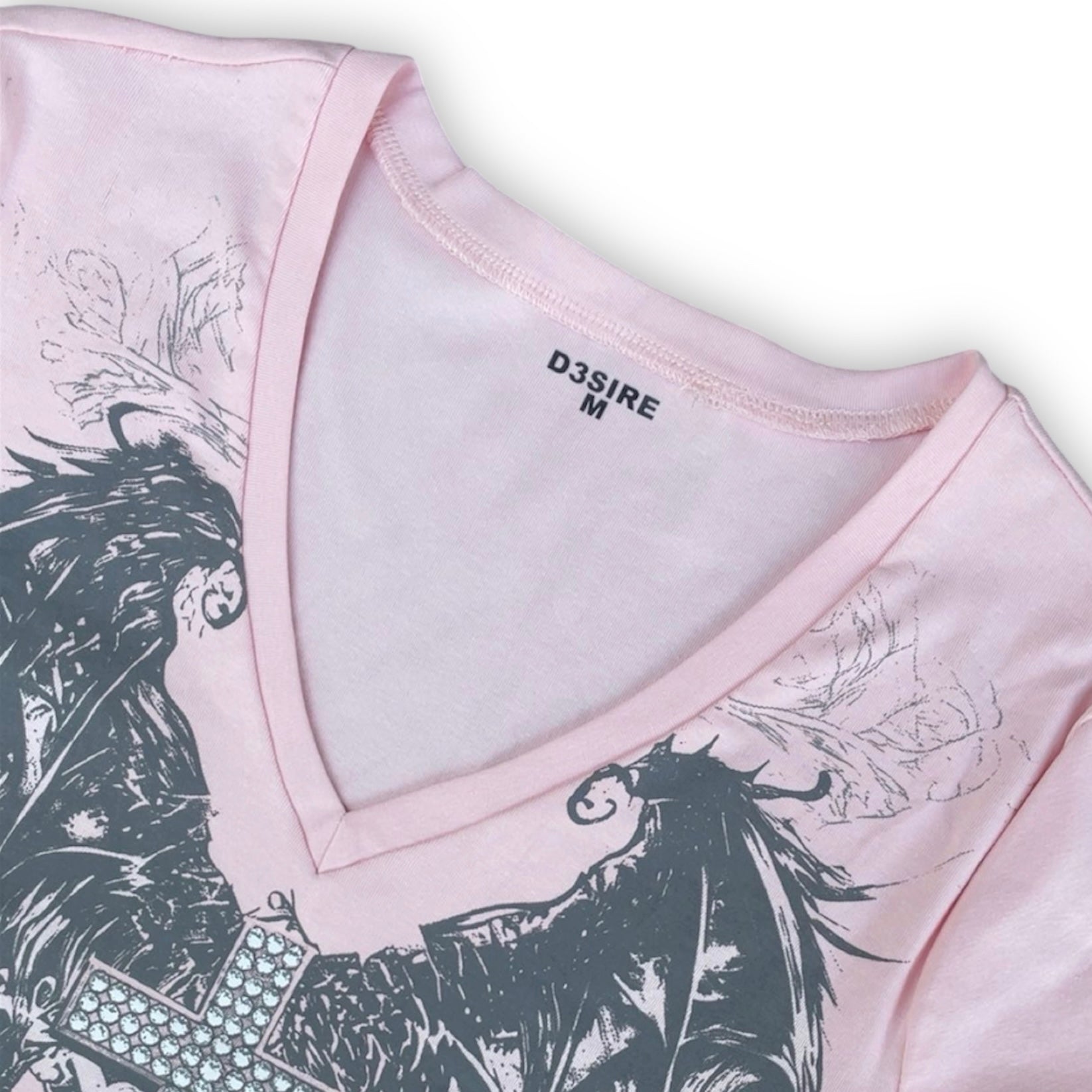 PINK ANG3L CROSS TEE